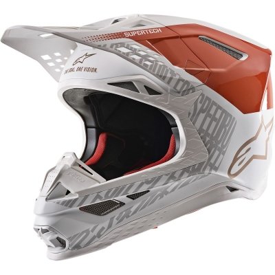 Supertech M8 Triple MX Helmet Orange/White