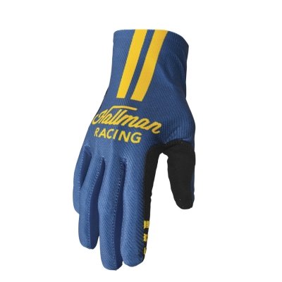 Hallman Mainstay Gloves Yellow Navy Black