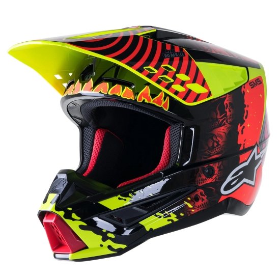 SM5 Solar Flare Helmet Black/Red Fluo/Yellow Fluo Glossy
