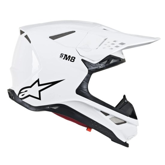 Supertech M8 Solid MX Helmet White Glossy