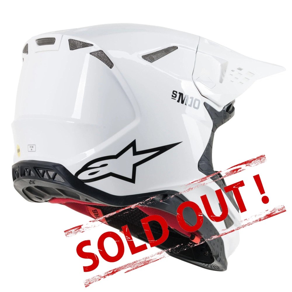 Supertech M10 Solid MX Helmet White Glossy