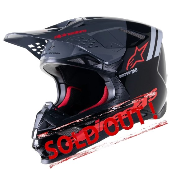 Supertech M8 Radium 2 Helmet Black/Neon Red Glossy