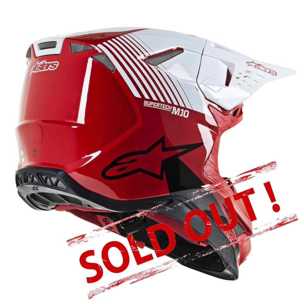 Supertech M10 Dyno MX Helmet Red/White Glossy