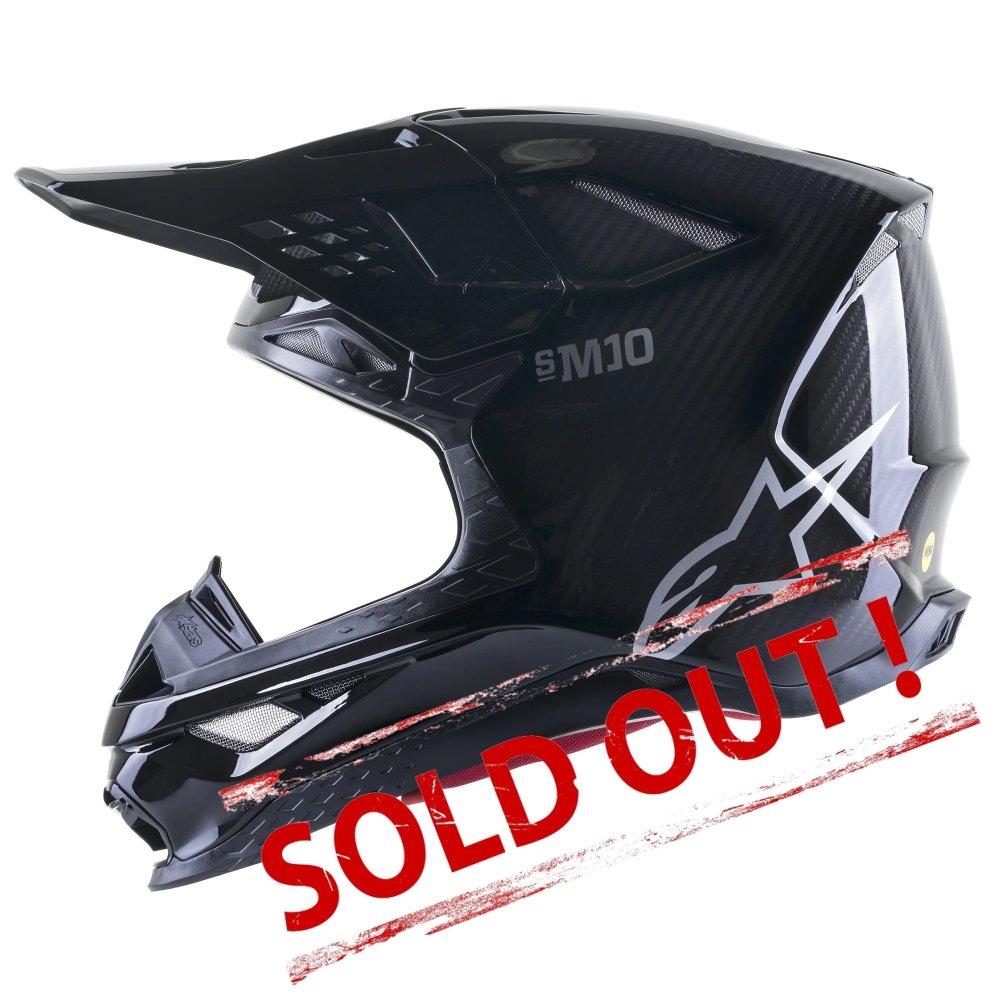 Supertech M10 Solid MX Helmet Black Matte/Carbon