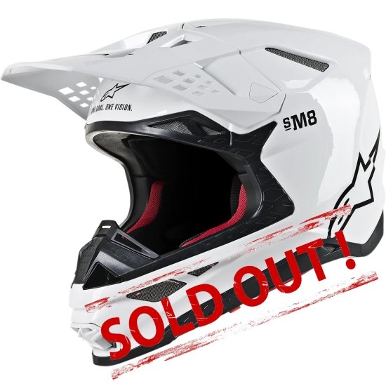 Supertech M8 Solid MX Helmet White Glossy
