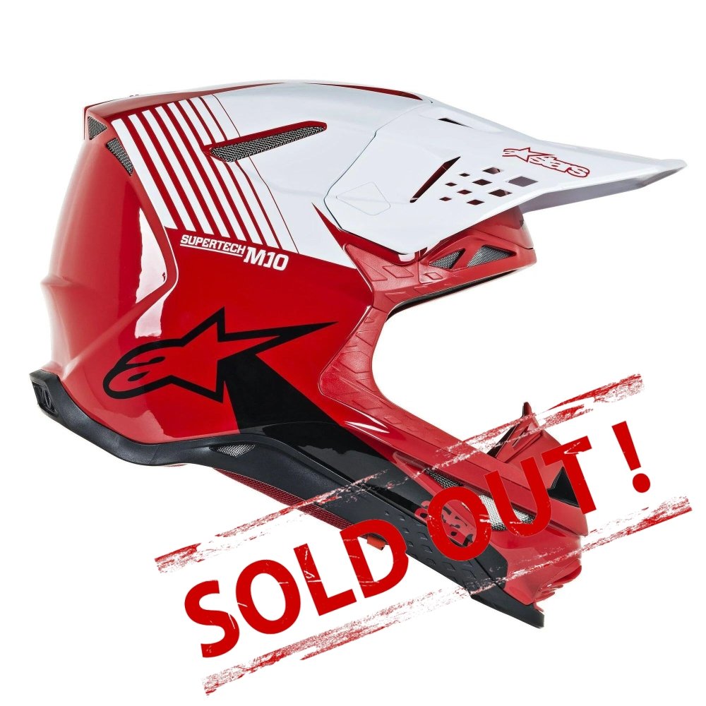 Supertech M10 Dyno MX Helmet Red/White Glossy