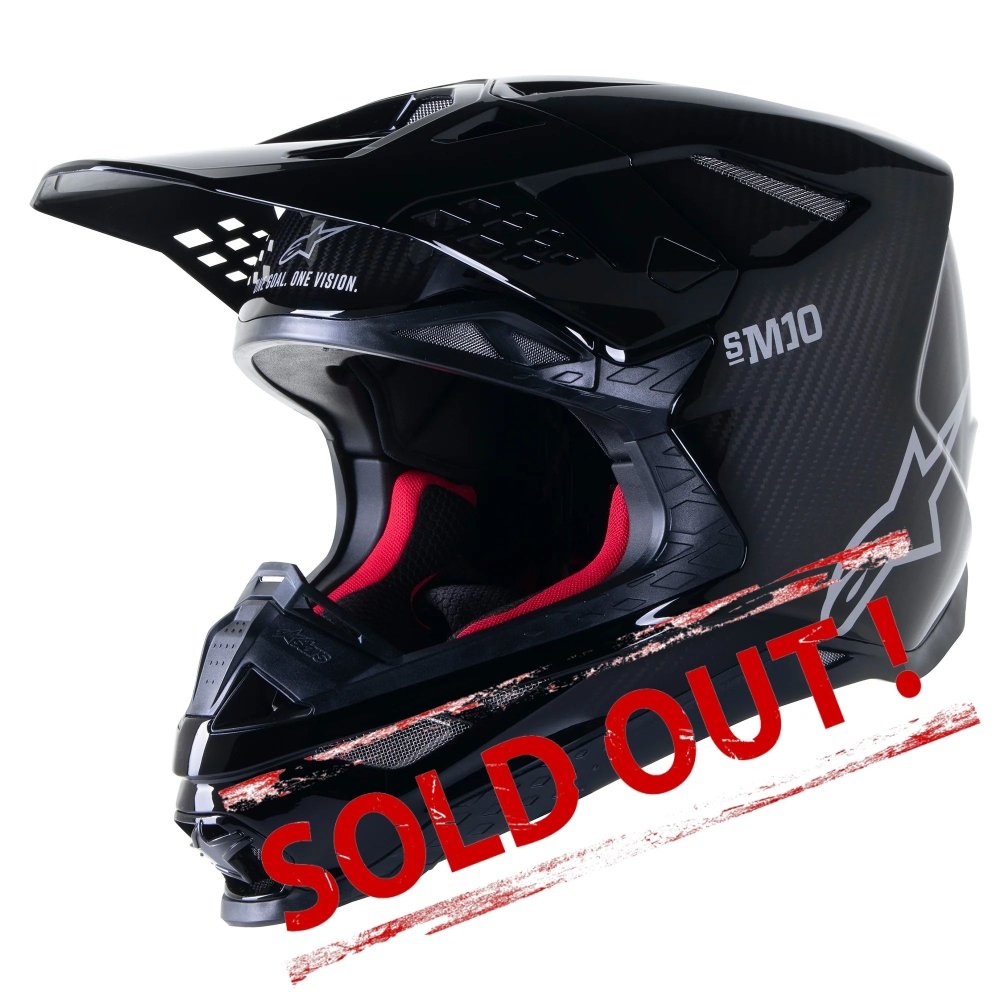 Supertech M10 Solid MX Helmet Black Glossy Carbon