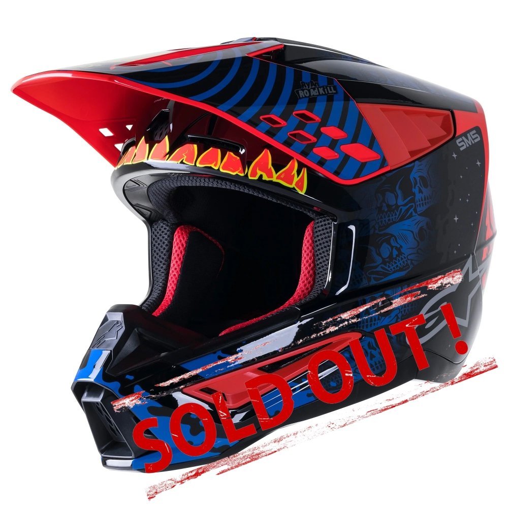 SM5 Solar Flare Helmet Black/Blue/Red Fluo Glossy