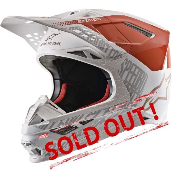 Supertech M8 Triple MX Helmet Orange/White