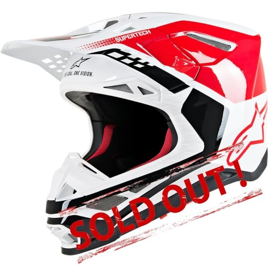 Supertech M8 Triple MX Helmet Red/White Glossy