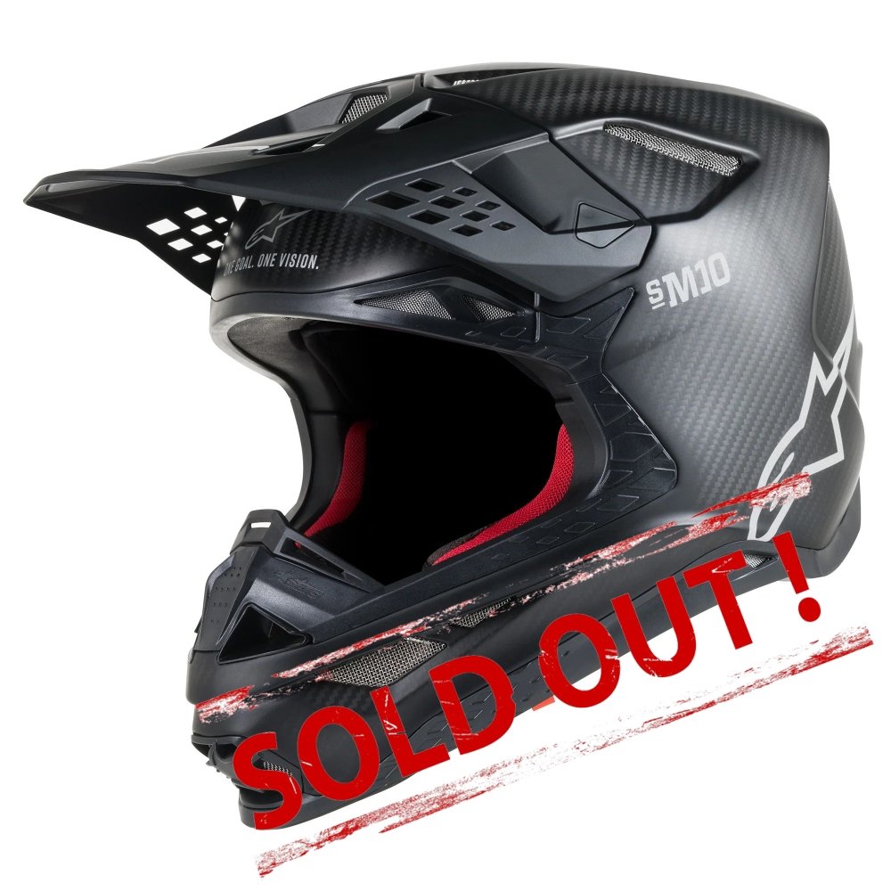 Supertech M10 Solid MX Helmet Black Matte/Carbon