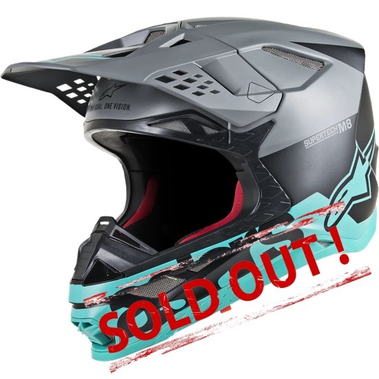 Supertech M8 Radium MX Helmet Black/Gray/Teal