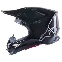 Supertech M10 Solid MX Helmet Black Glossy Carbon