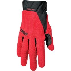 Draft Gloves Red Black