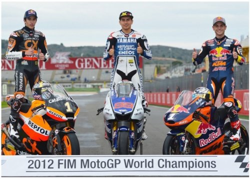 Чемпионы мира MotoGP 2012 года в Alpinestars