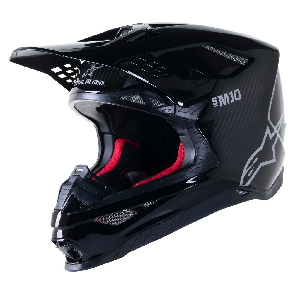 Supertech M10 Solid MX Helmet Black Glossy Carbon