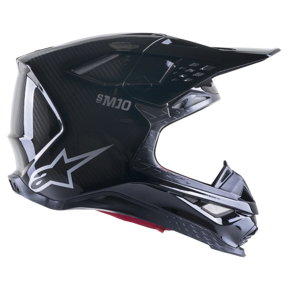 Supertech M10 Solid MX Helmet Black Glossy Carbon