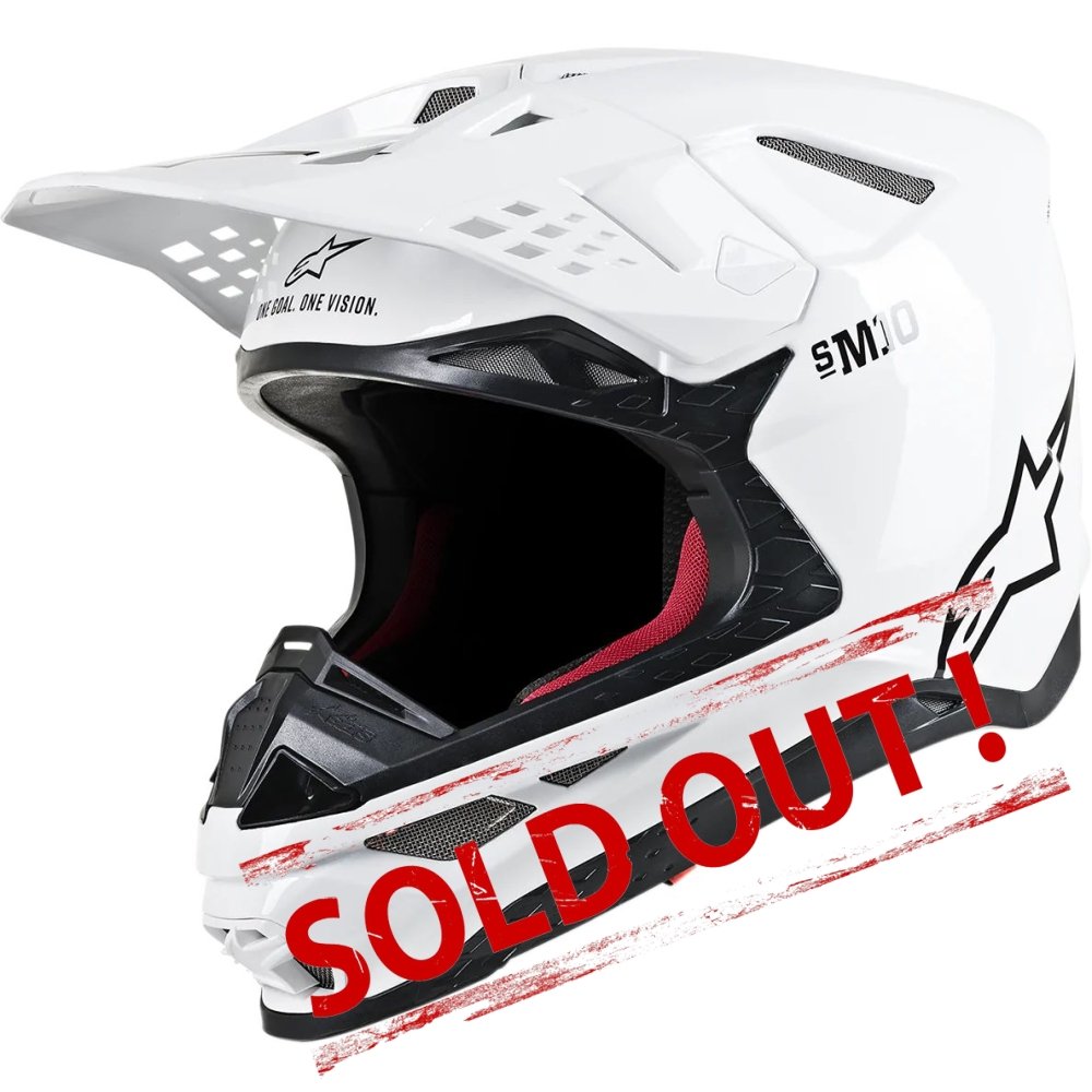 Supertech M10 Solid MX Helmet White Glossy