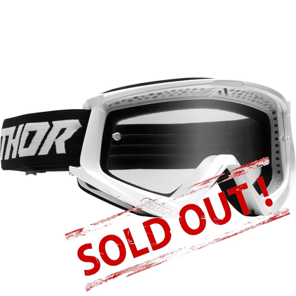 Combat Racer Goggles  White/Black